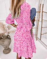 Leopardmönstrad fritidsklänning